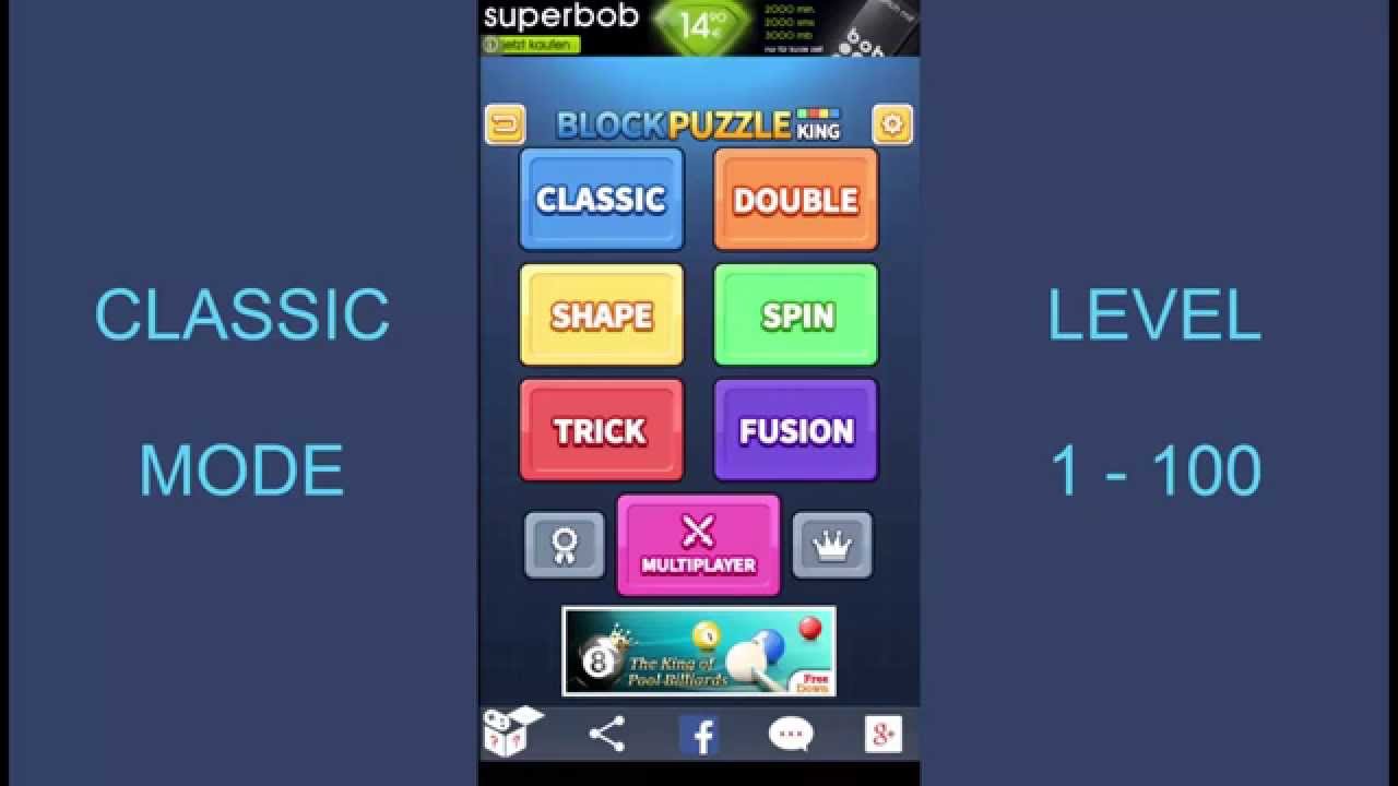 Block Puzzle King - Classic Mode - Level 1-100