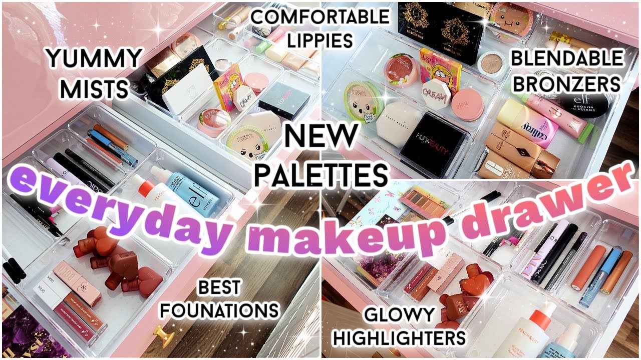 EVERYDAY *MAKEUP DRAWER* FOR SPRING 2022 *SATISFYING* & *MOTIVATING*