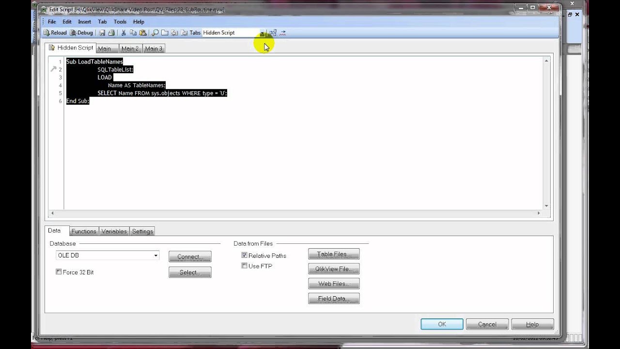 Code Reusability in QlikView and Debugging QlikView Scripts