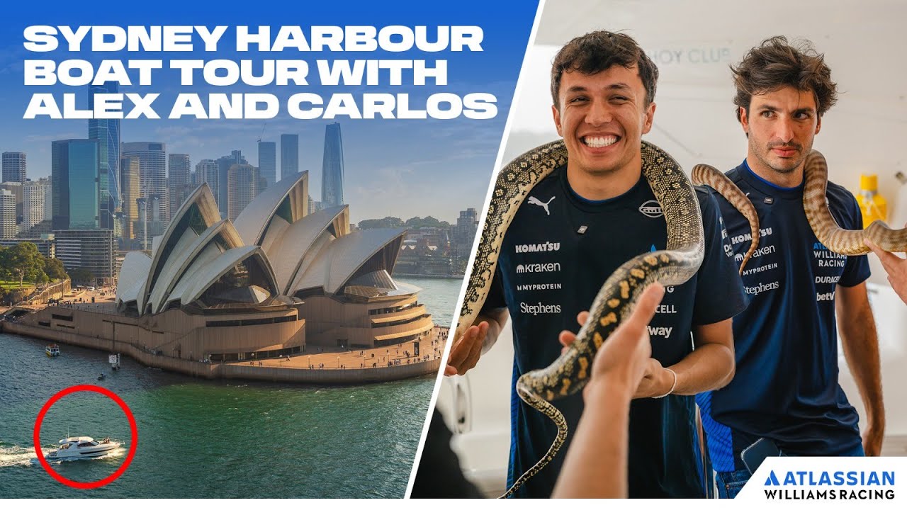ALEX ALBON & CARLOS SAINZ HANDLE MASSIVE PYTHON IN AUSTRALIA!
