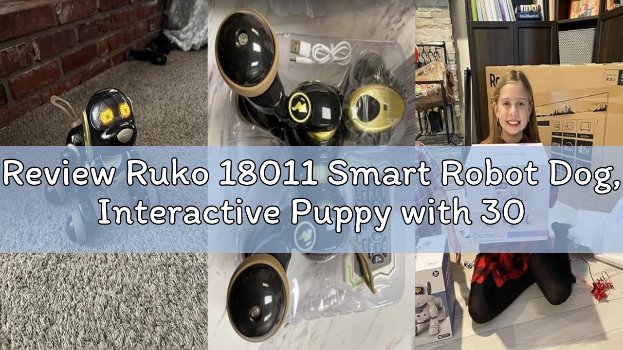 Review Ruko 18011 Smart Robot Dog, Interactive Puppy with 30 LED Expressions, Programmable Play, 2.4