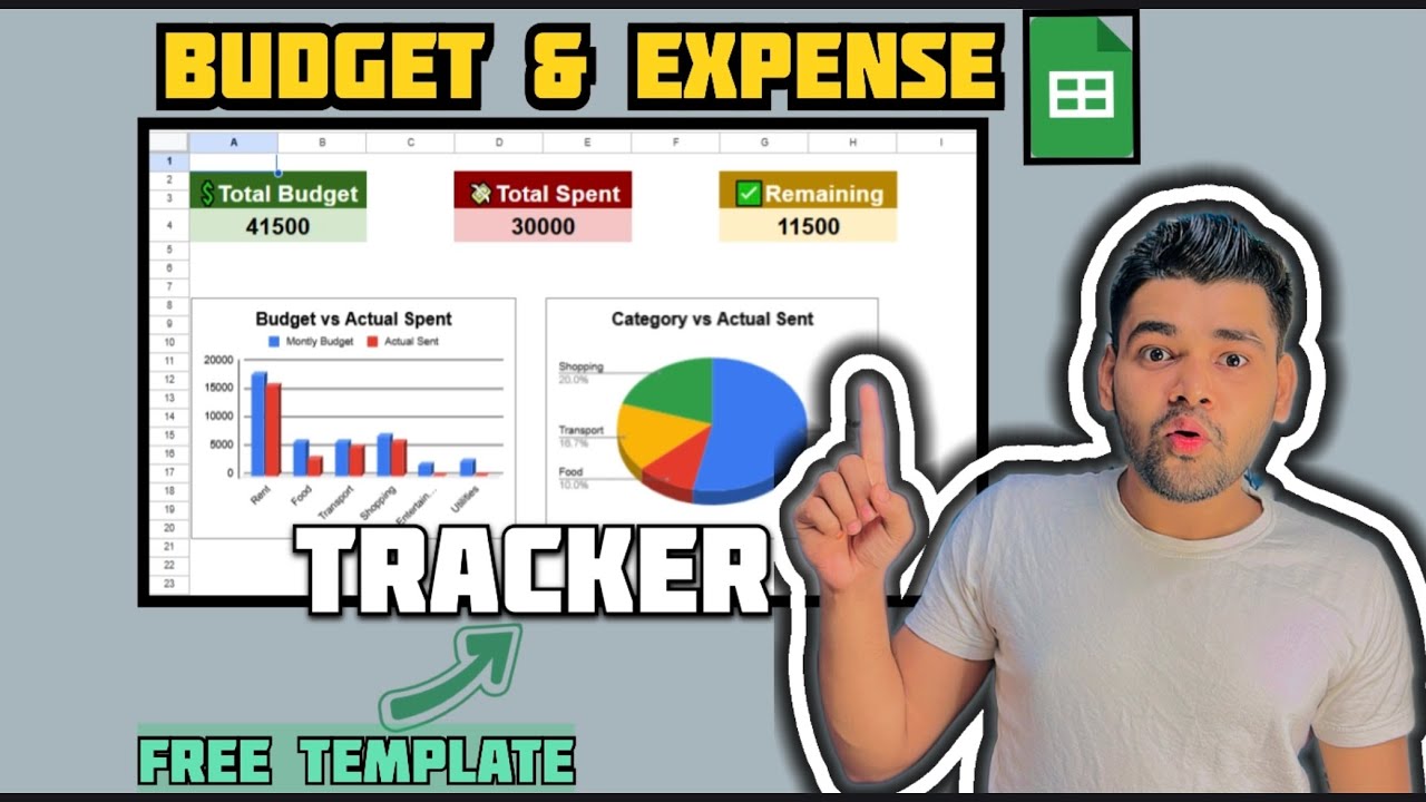 💰 Budget & Expense Tracker in Google Sheets | Income Expense Sheet in Hindi | Free Template 👇