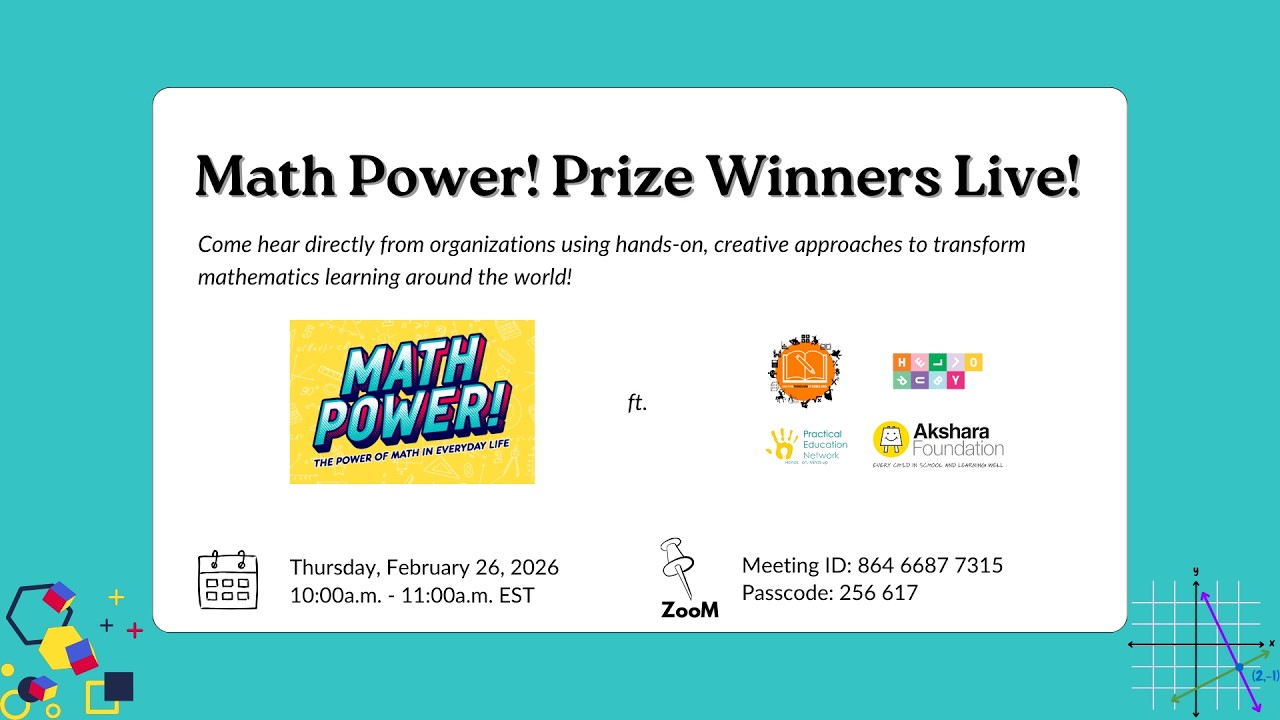 Math Power! CoP Meeting Ft  2025 Math Power! Prize Winners   Thursday, February 26, 2026