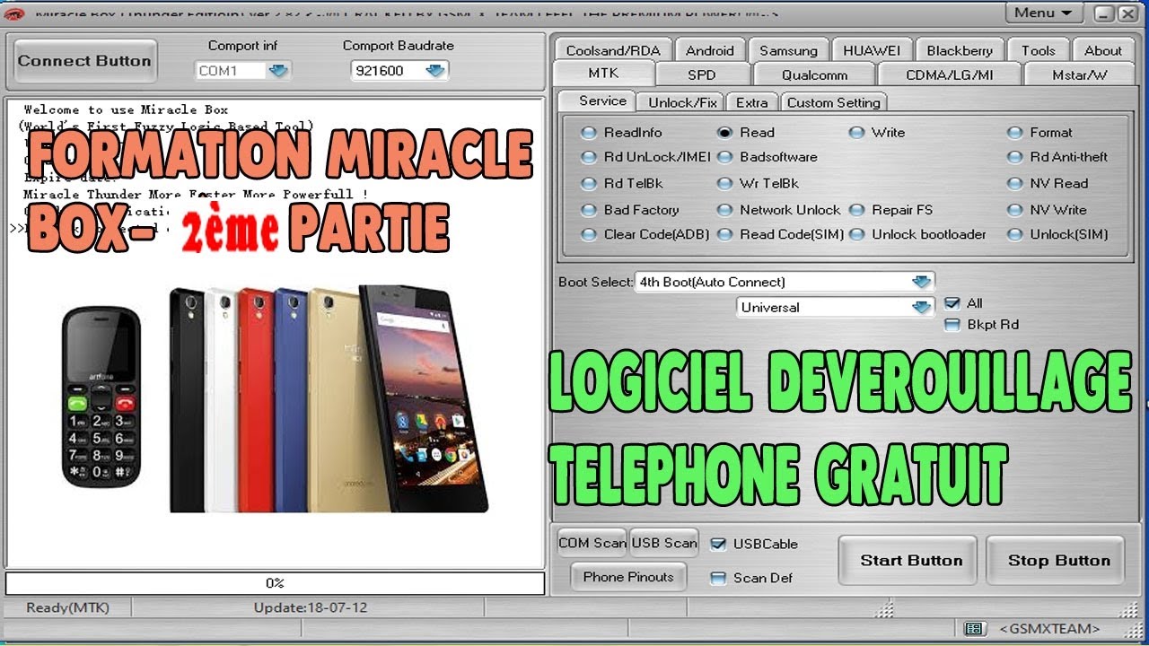 logiciel deverouillage telephone gratuit :  formation miracle box- partie2