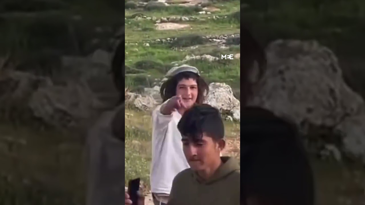 Israeli settler kids assaulting Palestinians