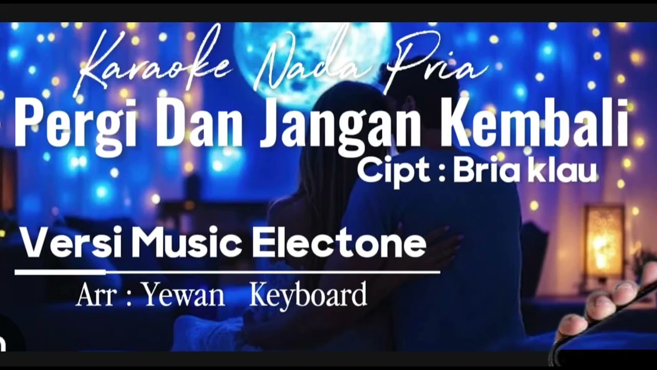 Karaoke Nada Pria _ Pergi Dan Jangan Kembali _ Versi Electone _ Arr : Yewan Keyboard 