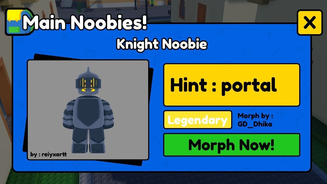 How to get KNIGHT Noobie in FIND THE NOOBIES MORPHS [ PORTAL ] Roblox