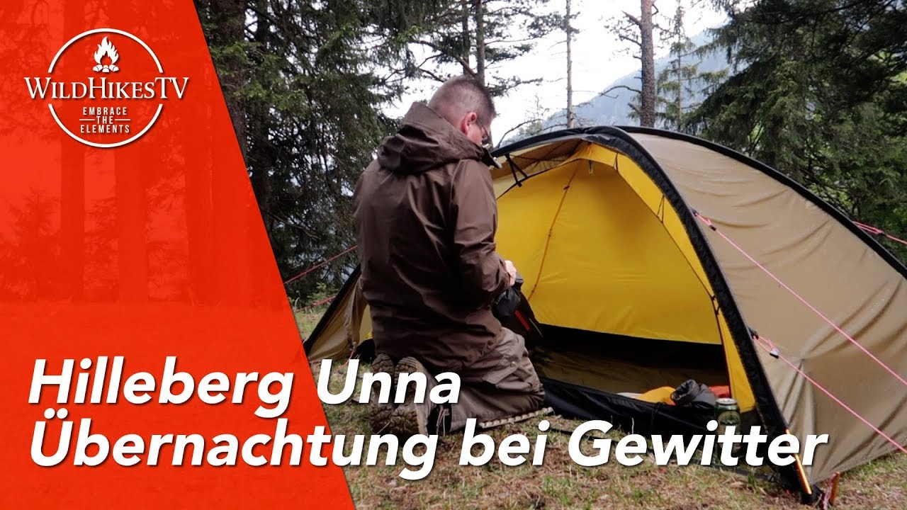 Hilleberg Unna, MSR Access 2 & Carinthia G145 🏕 Übernachtung im Wald mit dem YouTube Phantom