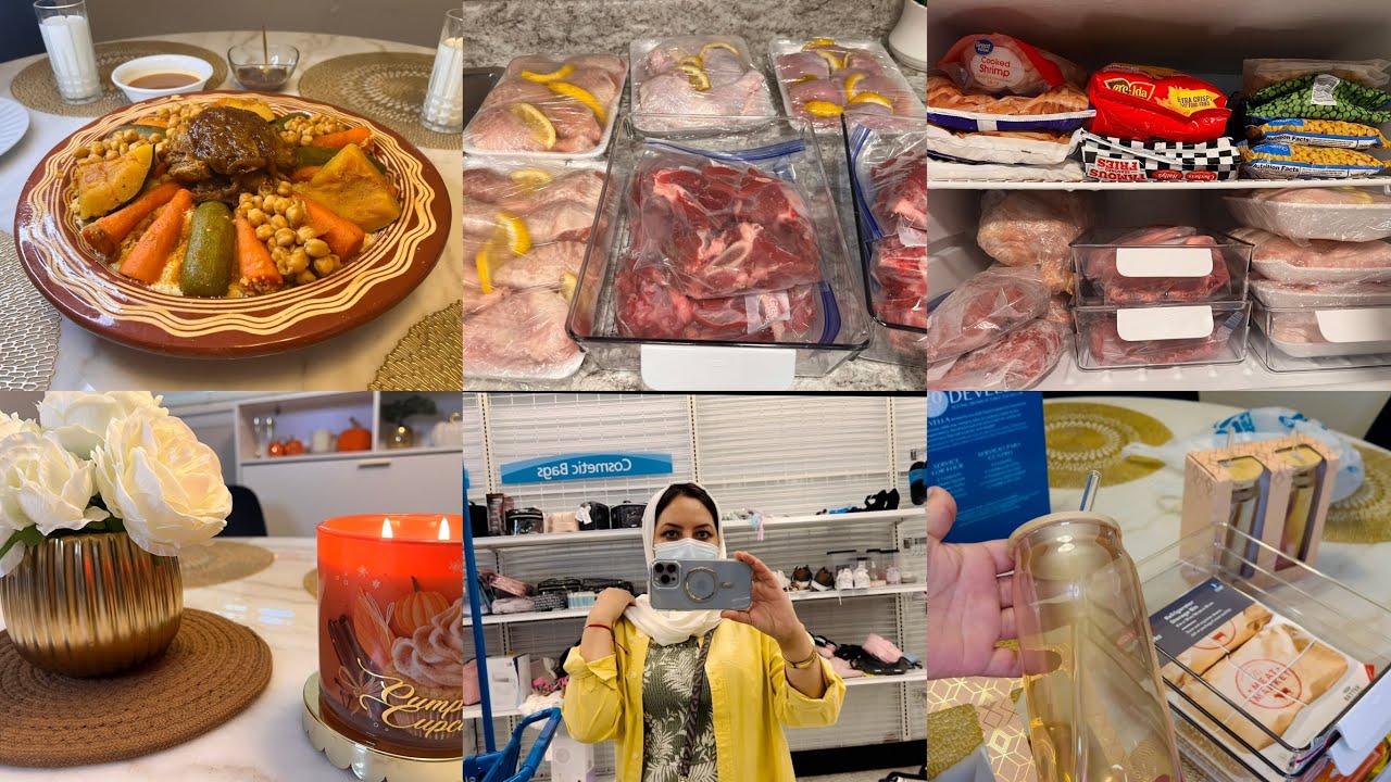 #مغربية 🇲🇦في امريكا 🇺🇸روتين يومي جولة في روس مع بعد المشتريات وطريقة تنضيم الثلاجة