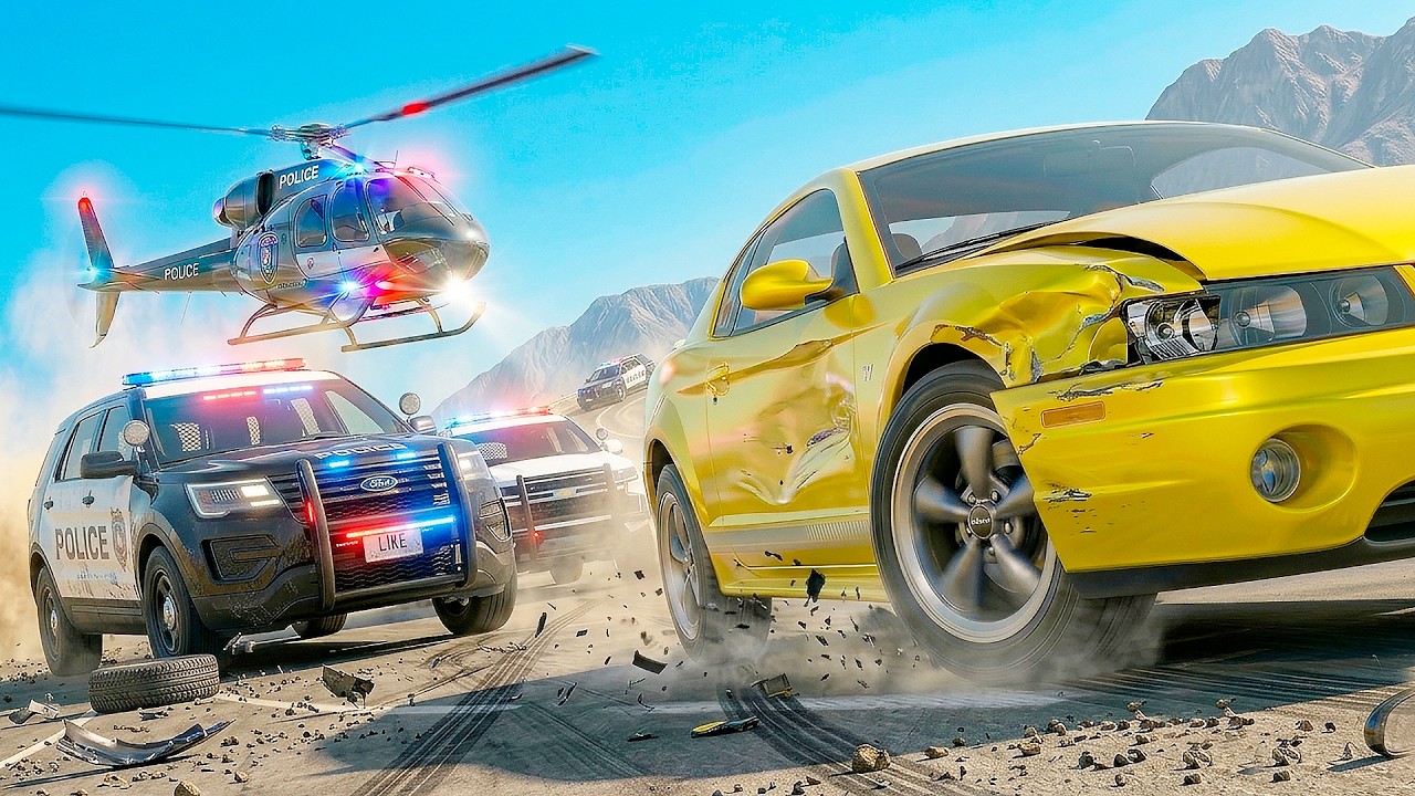 INSANE Police Chase Ends in Massive Crash… Suspect Survives! | BeamNG.Drive #3