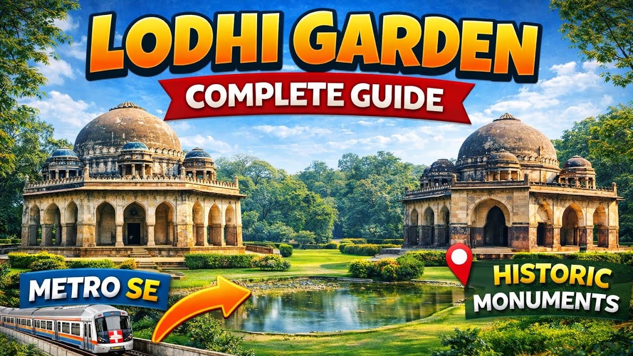 Lodhi Garden Delhi 🤨💚 | Free Entry🚇 Metro Se Kaise Jaye | Full Tour 