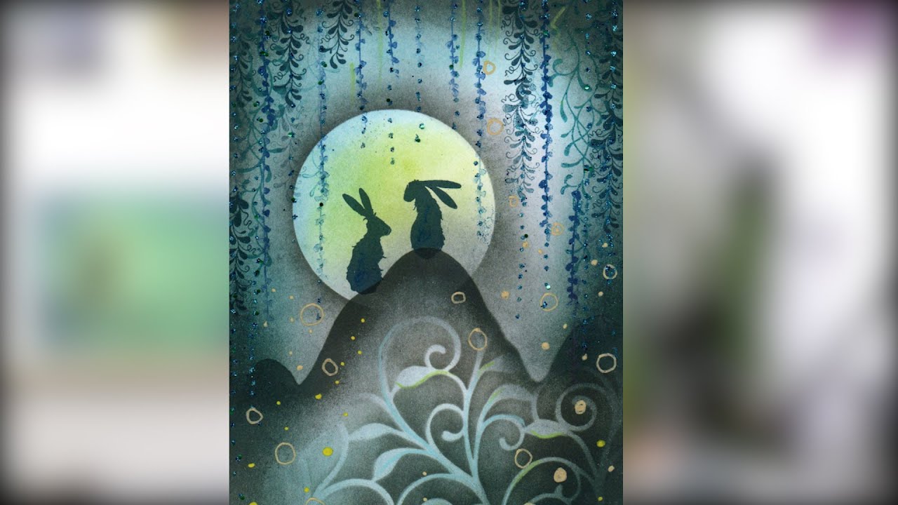 Two Hares in the Evening Sun - A Lavinia Stamps Tutorial