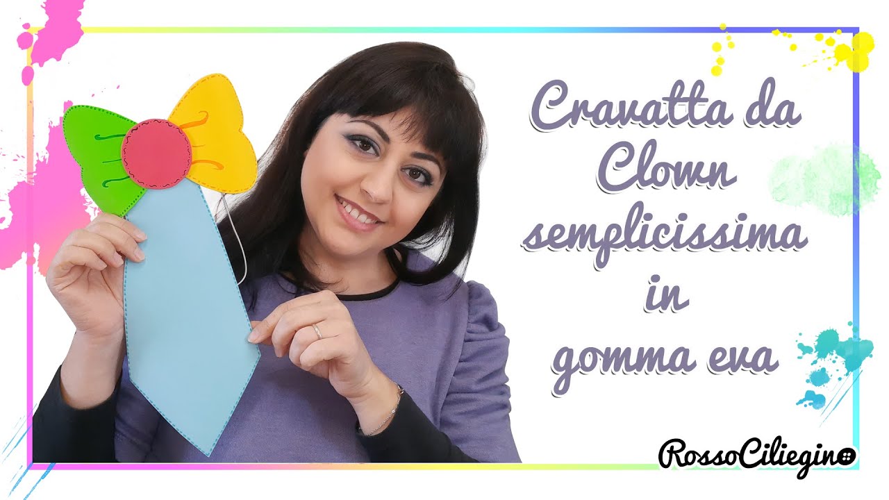 Cravatta da Clown in gomma eva super facile #tutorial #gommaeva #carneval #clown
