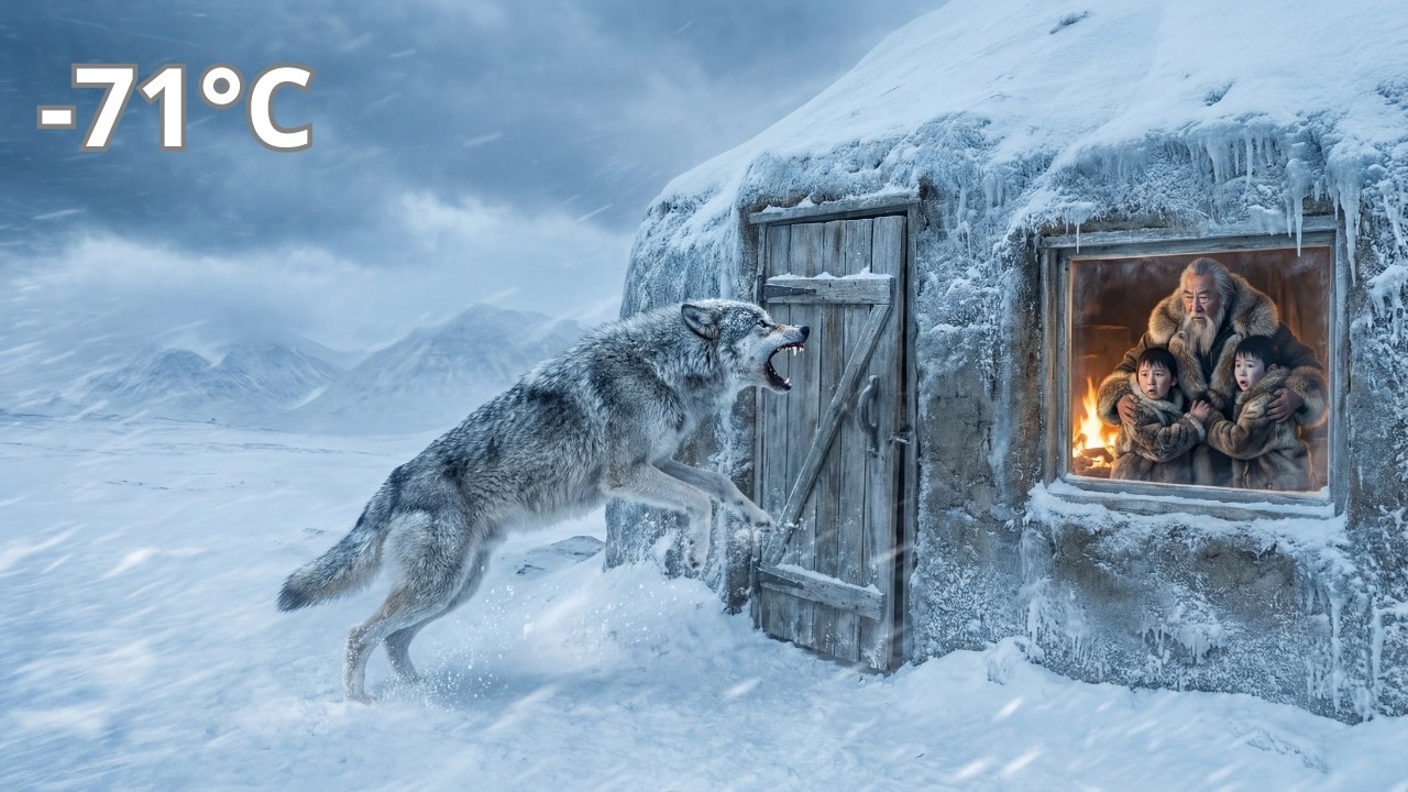 Blizzard at –77°C | 91 Year Old Man and Two Grandchildren Protect Sheep from Wolves