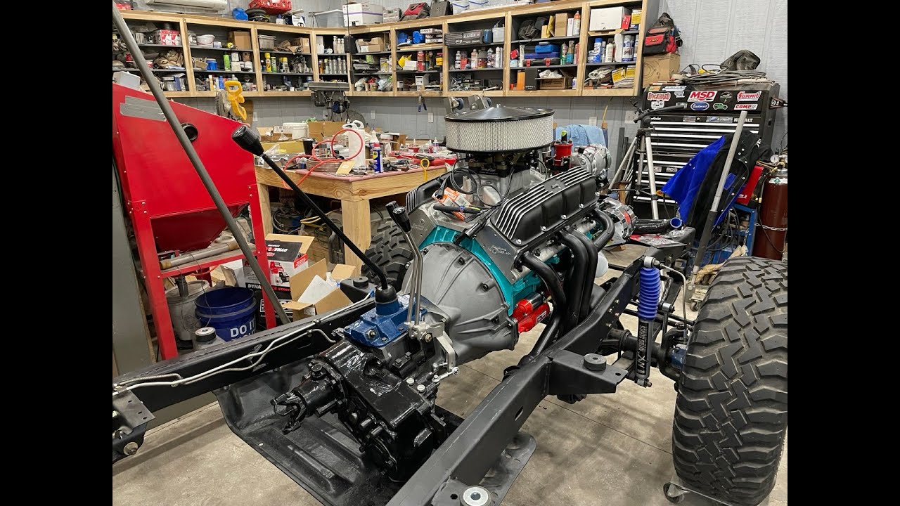 1979 Jeep CJ5 Restoration Episode 31: Mounting Transmission and Transfer Case to Block