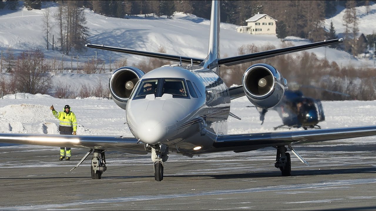 Planespotting Action | Samedan Airport 10.01.2021