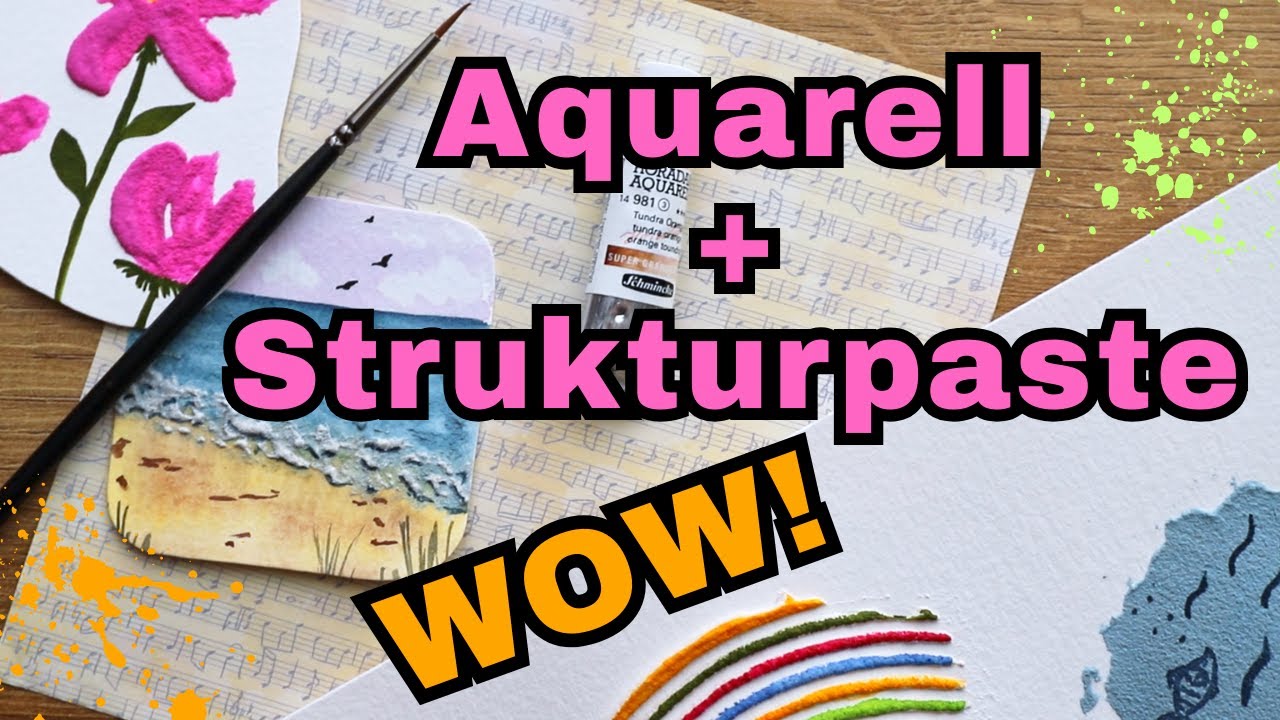 ✨ Strukturpaste & Aquarell kombinieren – Schritt-für-Schritt Tutorial für atemberaubende Texturen! 🎨