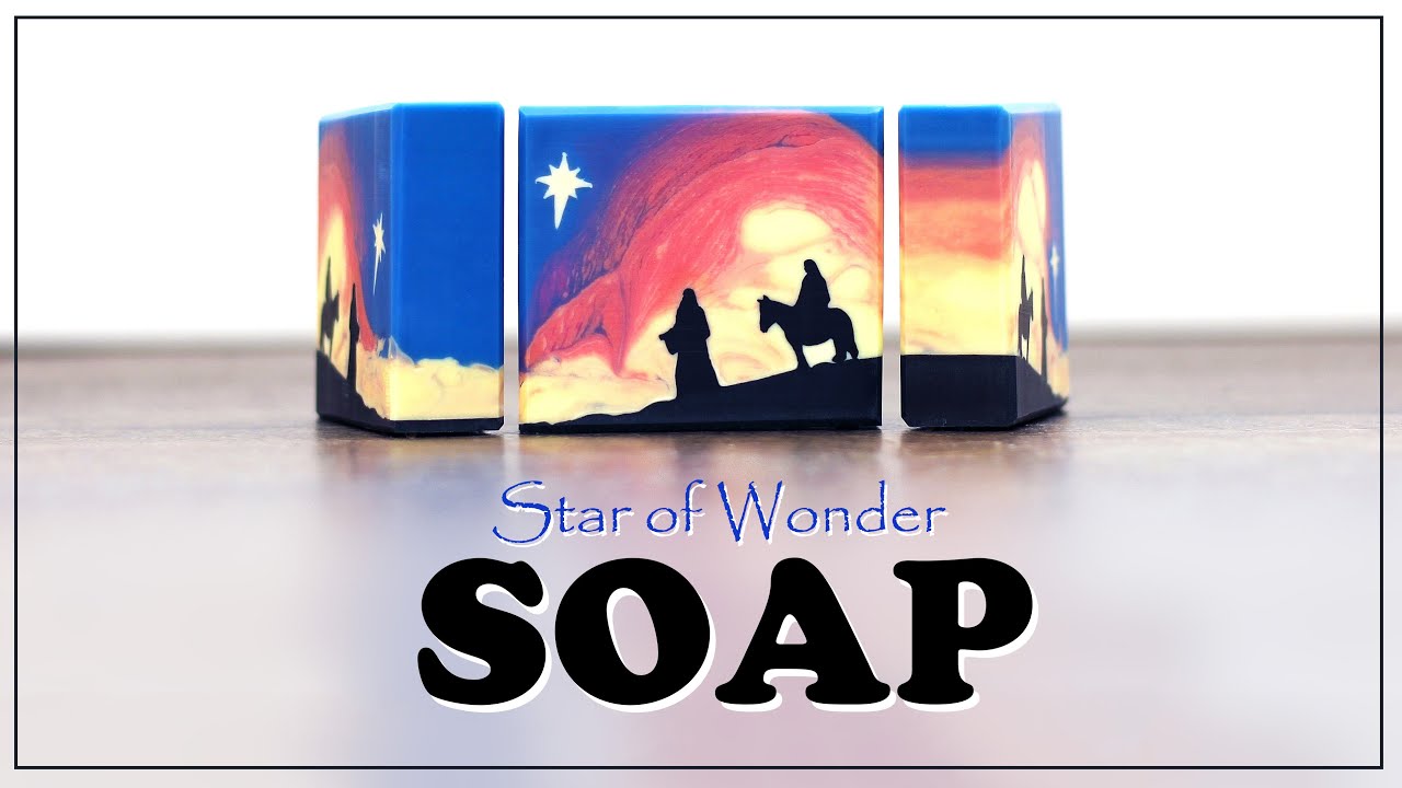 Star of Wonder ~ Christmas Story Cold Process Landscape Soap Making with Mary and Joseph, Bethlehem