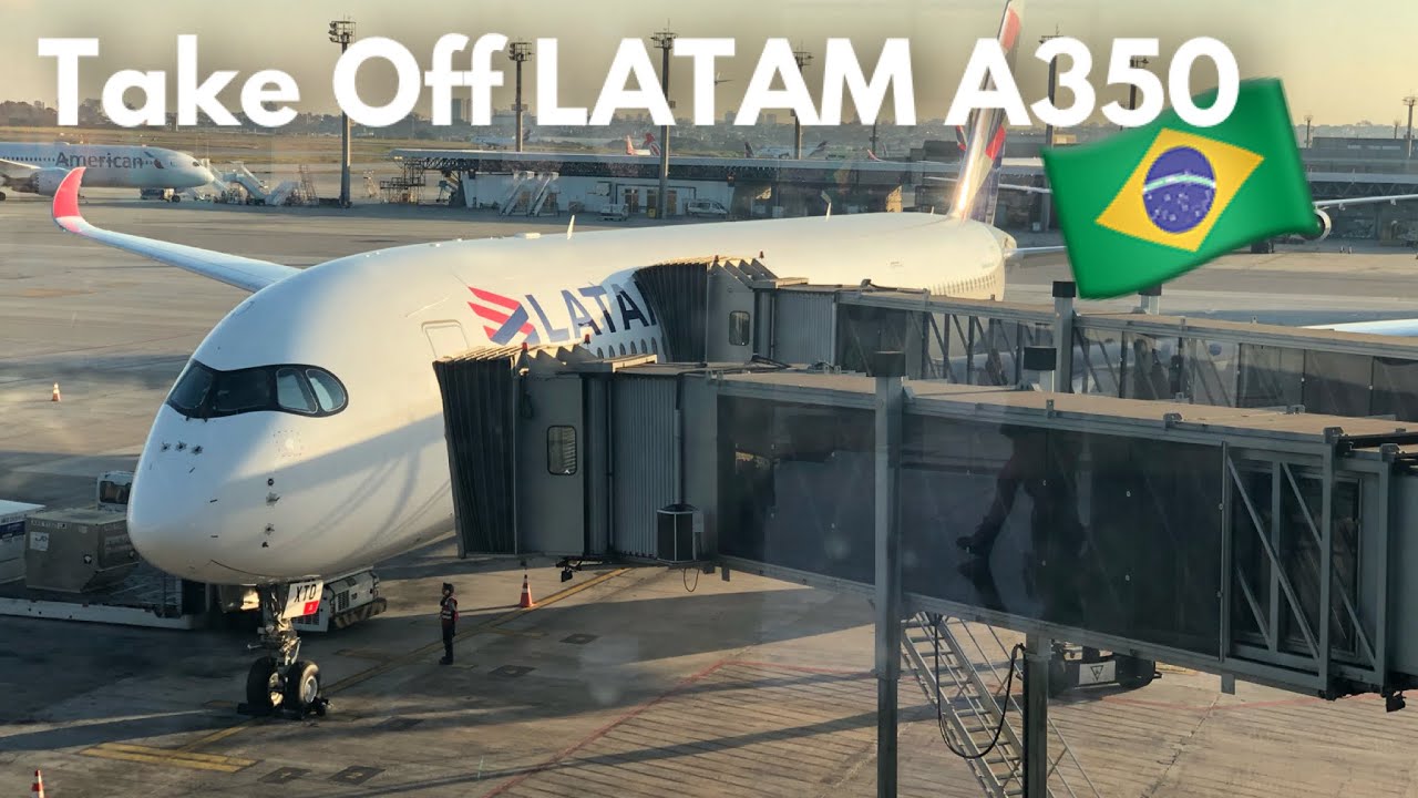 Take Off A350 Guarulhos. Como nunca lo viviste. Latam Flight LA8058