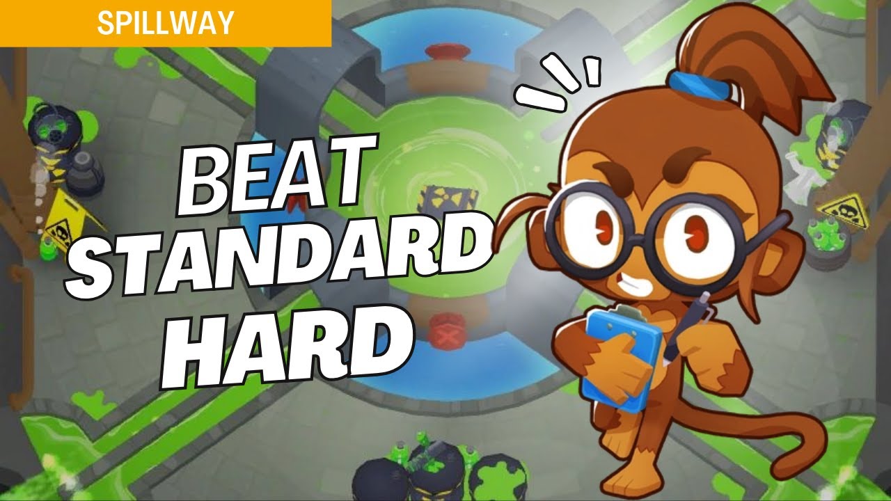 How to Beat Standard+ (Hard) on Spillway - BTD6 Strategy