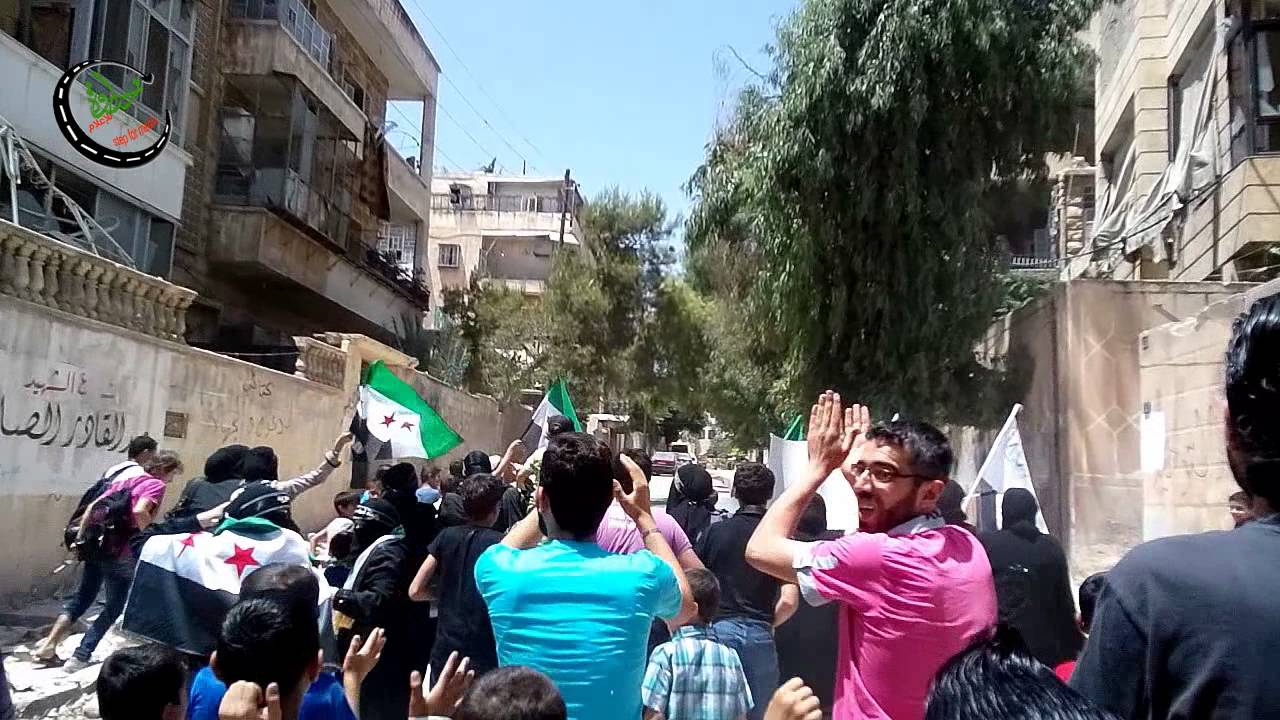 خطوة || حلب مظاهرة في حي المشهد.