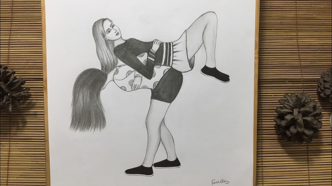 Friendship Day Drawing || How to Draw Best Friends || Beautiful Girl Pencil Sketch Drawing