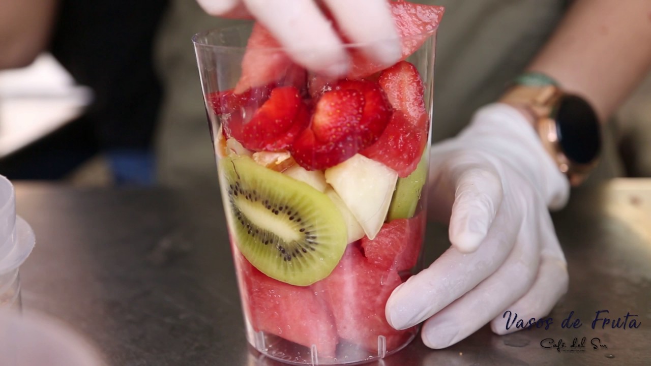 vasos de fruta - café del sur