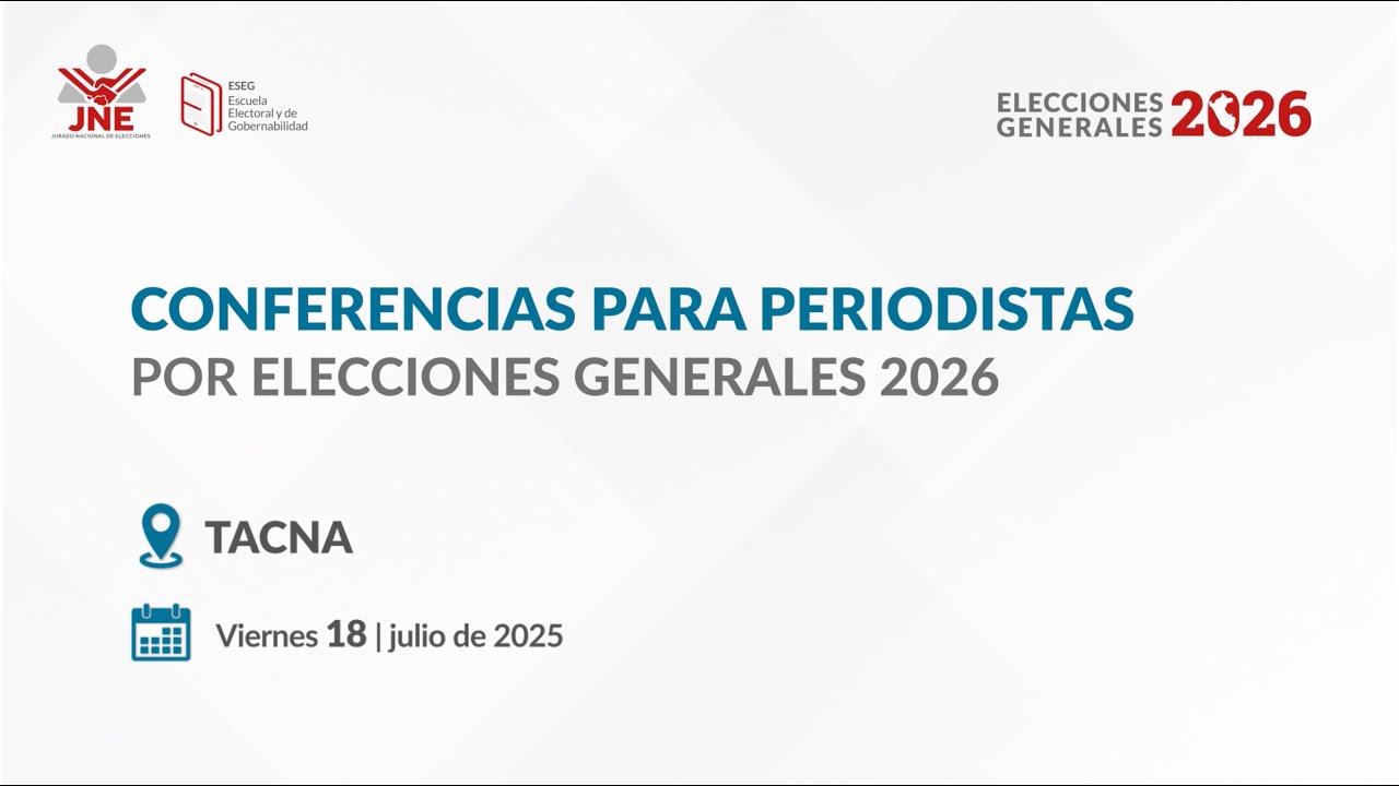 Conferencia para Periodistas de Tacna por Elecciones Generales 2026