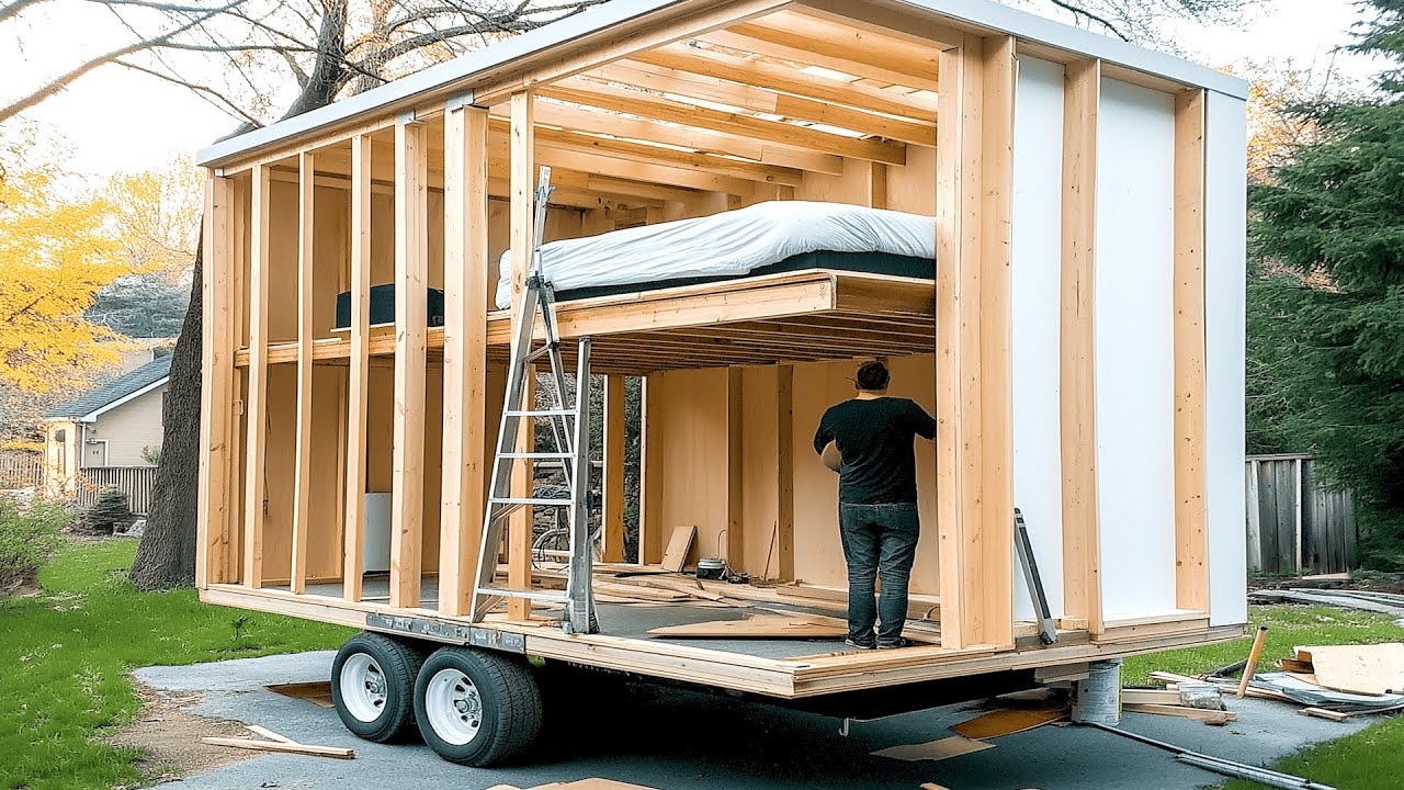 Man Builds Amazing Mobile Home | Step by Step Guide by @Builders Blueprint
