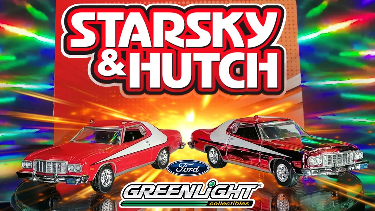 Starsky & Hutch Ford Gran Torino 76' Greenlight Hollywood 1/64 Chrome Edition Limited