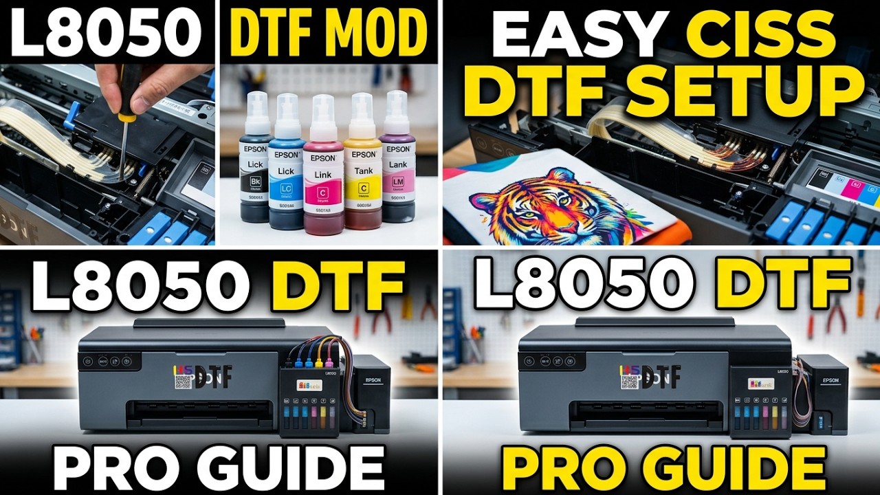 How to use the Epson L8050 printer for DTF printing? Simply install a continuous ink supply system.