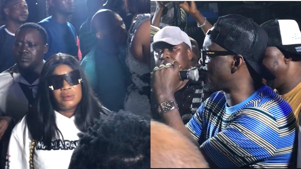Alabi pasuma  perform live on stage at his younger brother peculiar birthday party
