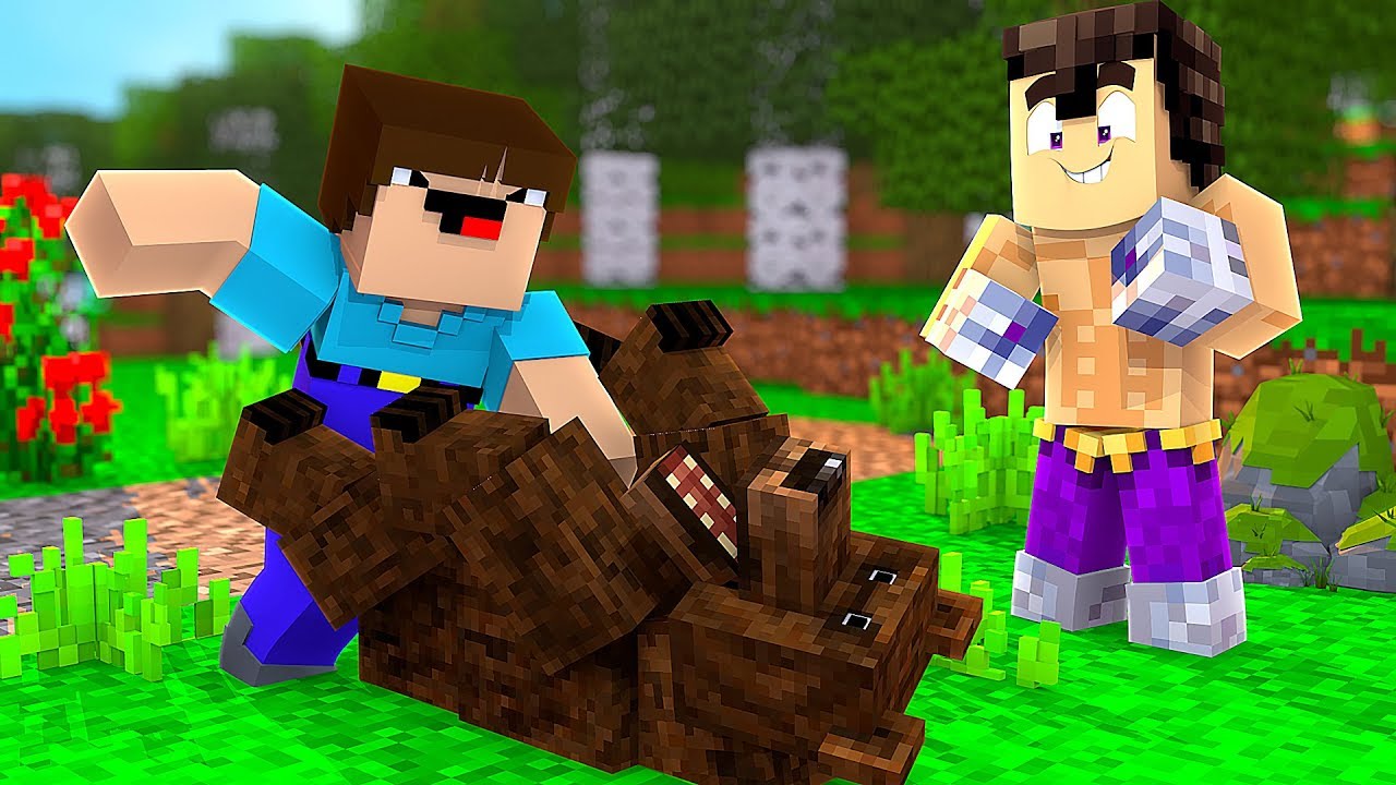 NOOB VS OSO! - MINECRAFT CON NOOBS