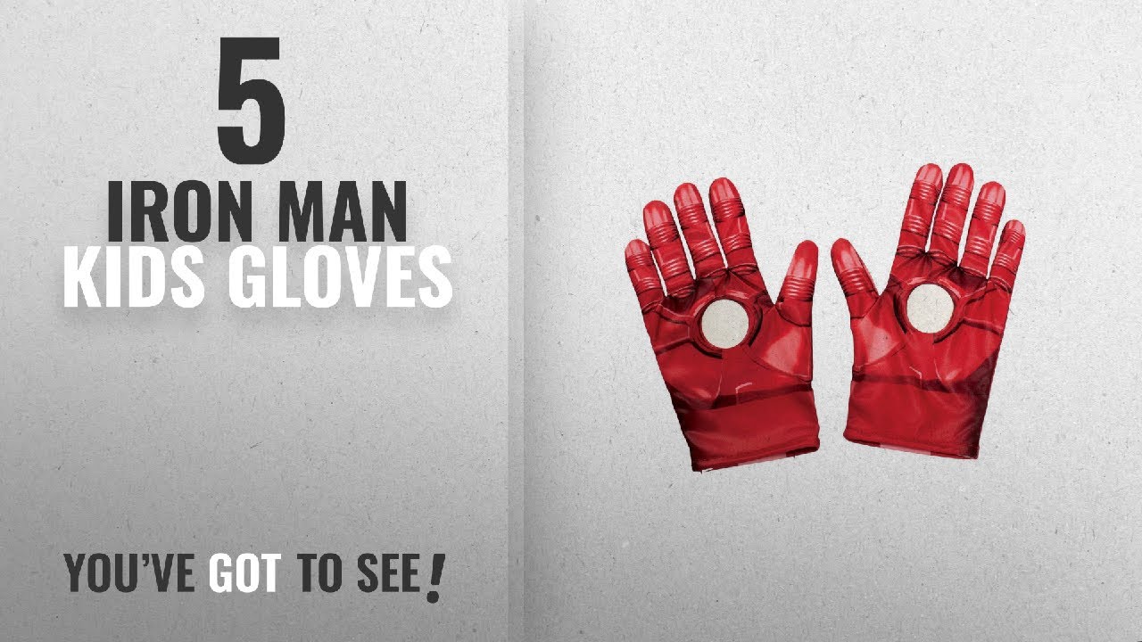 Top 10 Iron Man Kids Gloves [2018]: Rubies Marvel Avengers Assemble Iron Man Gloves, Child Size