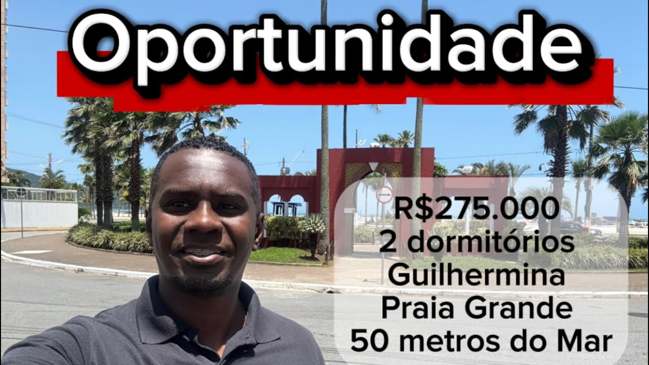R$275.000 à vista | 2 dormitórios | Guilhermina, Praia Grande | 50 Metros do Mar | Oportunidade 