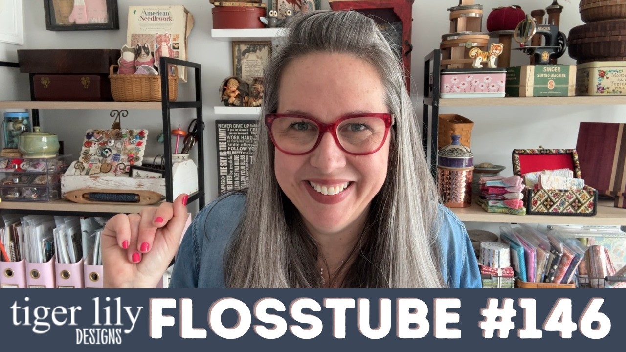 Flosstube 146 - Stitching, Knitting & Needlepoint - Join Me from another Corner in my Studio