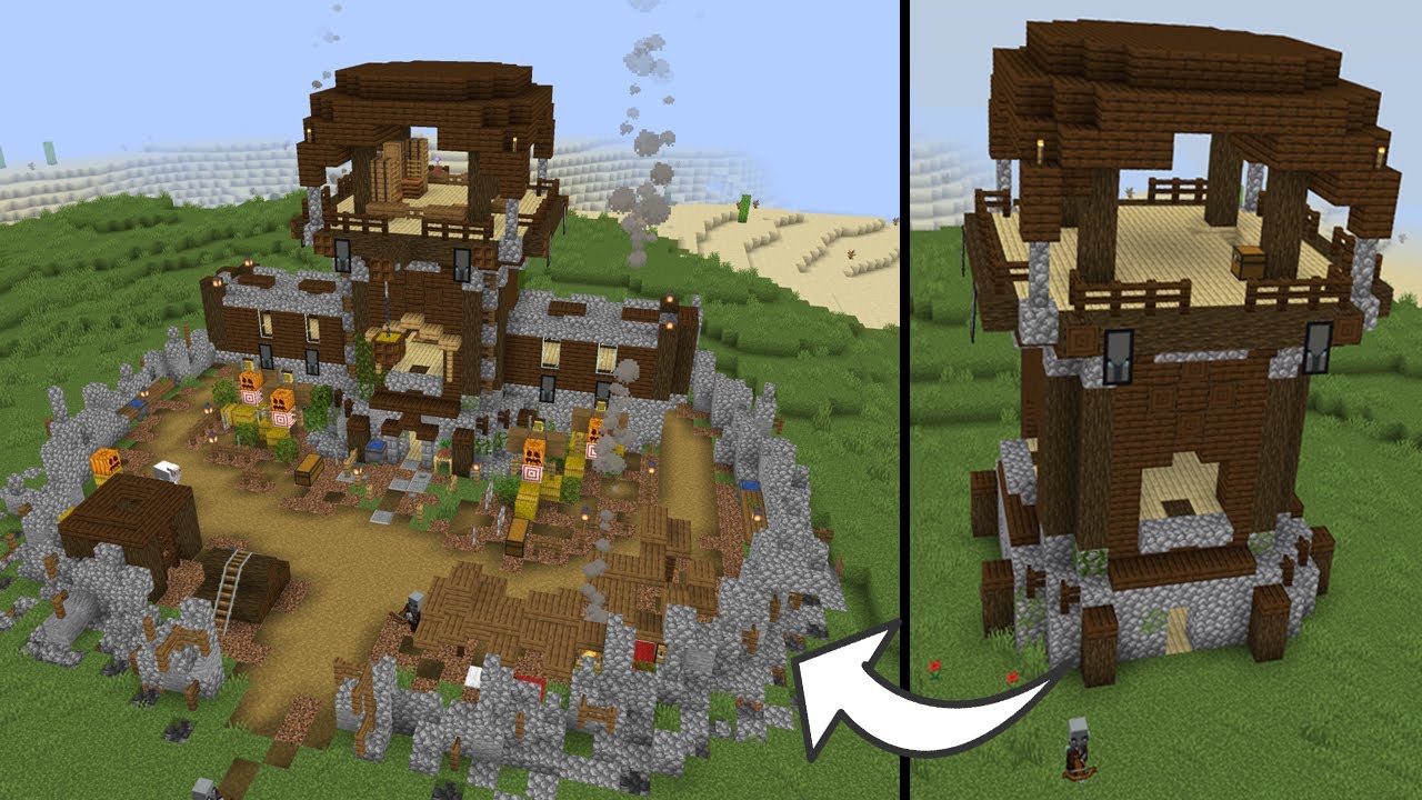 Я обновил Minecraft Pillager Outpost (Улучшенный Pillager Outpost).