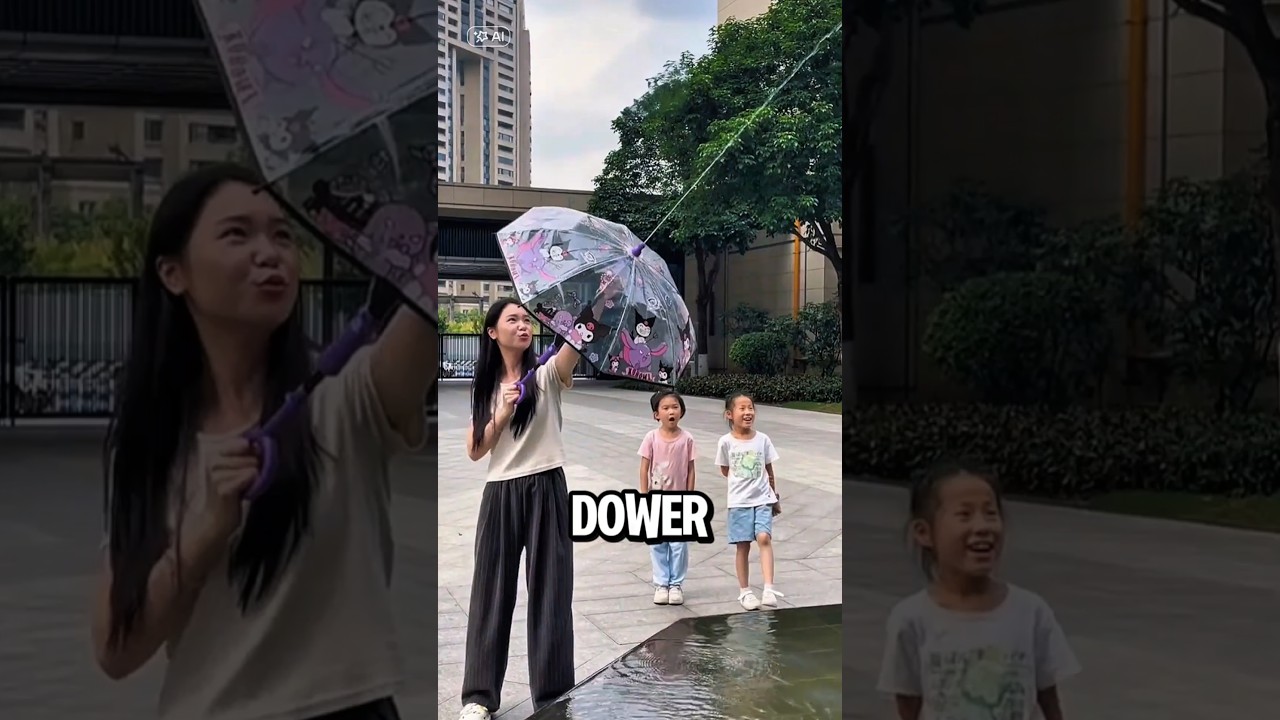 This Umbrella Can Spray Water! | #shorts #viralvideo #funny