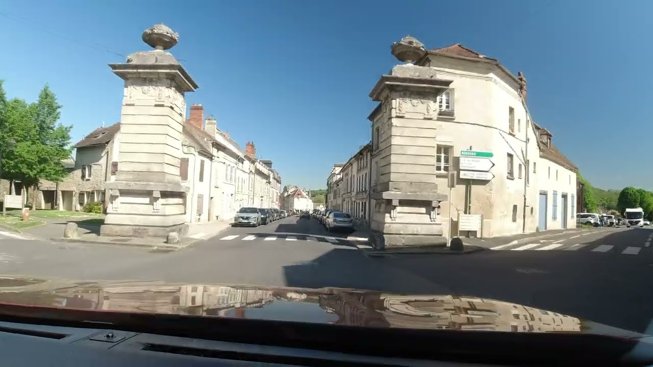 Calm drive from Magny en Vexin to Vernon (VBR-140 Driving in France)