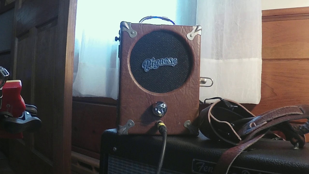 The Pignose being used as a preamp