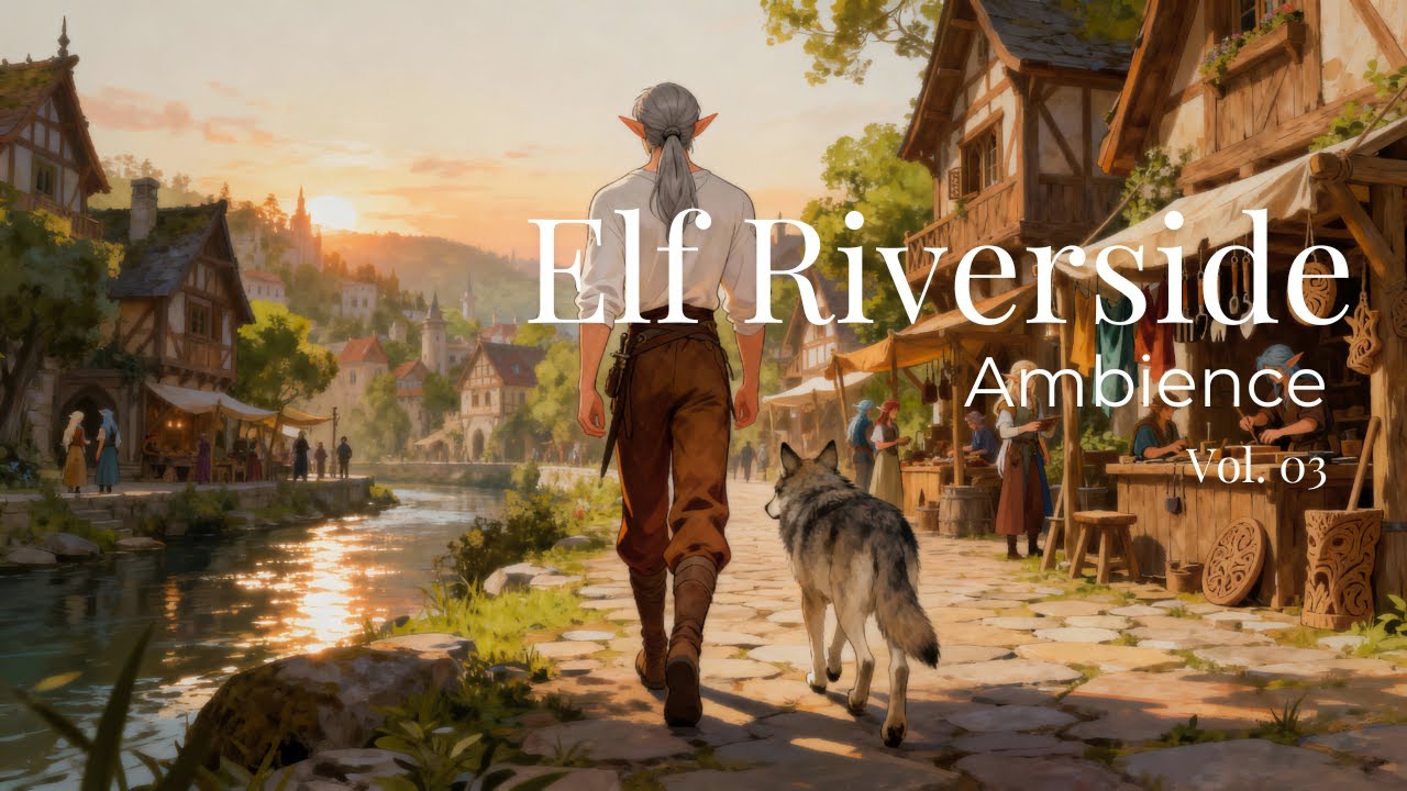 Fantasy Music Vol. 03 | Elf Village Riverside Ambience | Focus & Relaxation
