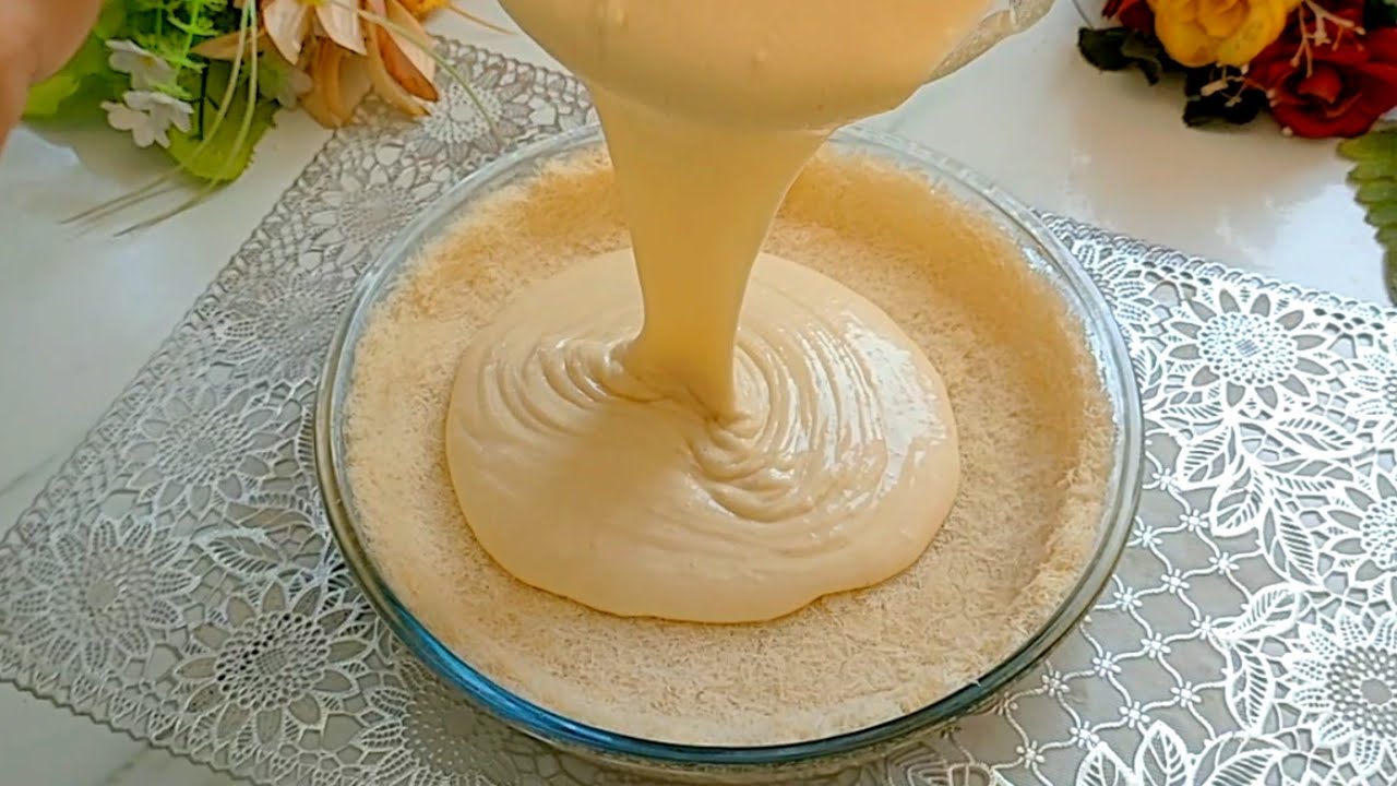 ترند جديد👌كيكه بالكنافه وصفه مبتكره ومميزه مكس بين طراوه الكيك وقرمشه الكنافه اختراع رهيب