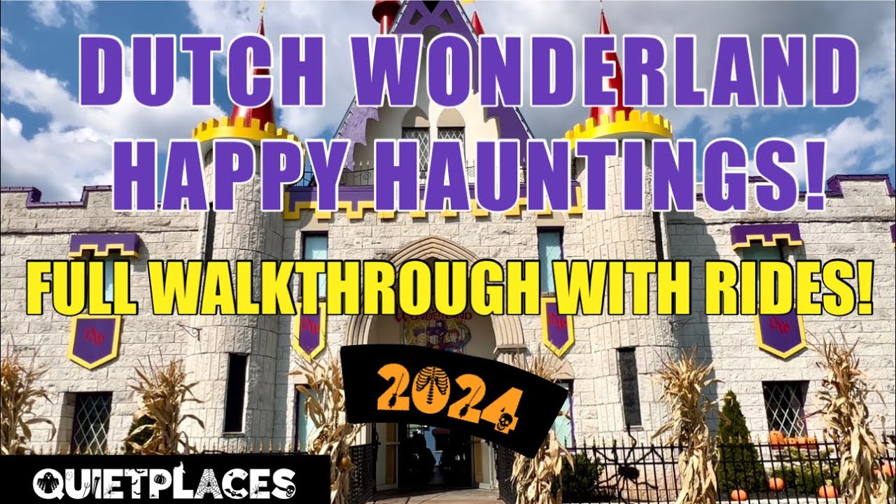 Dutch Wonderland HAPPY HAUNTINGS! 2024! Full Walkthrough with Rides! Lancaster PA!