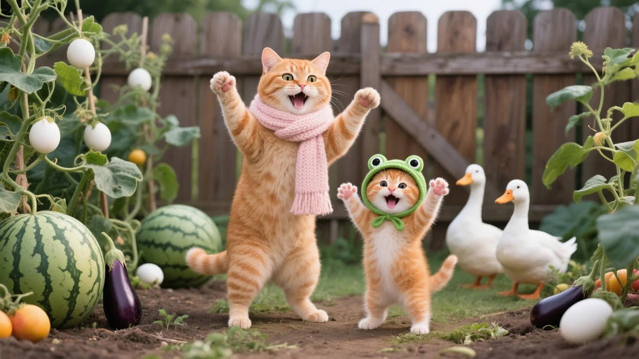 Ginger Kitten And Mama Cat Improve Their Garden Into A Dream Space 🐾🌼🐱