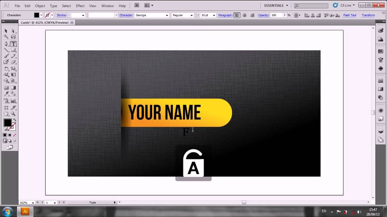 Minimalist Business Card with Illustrator