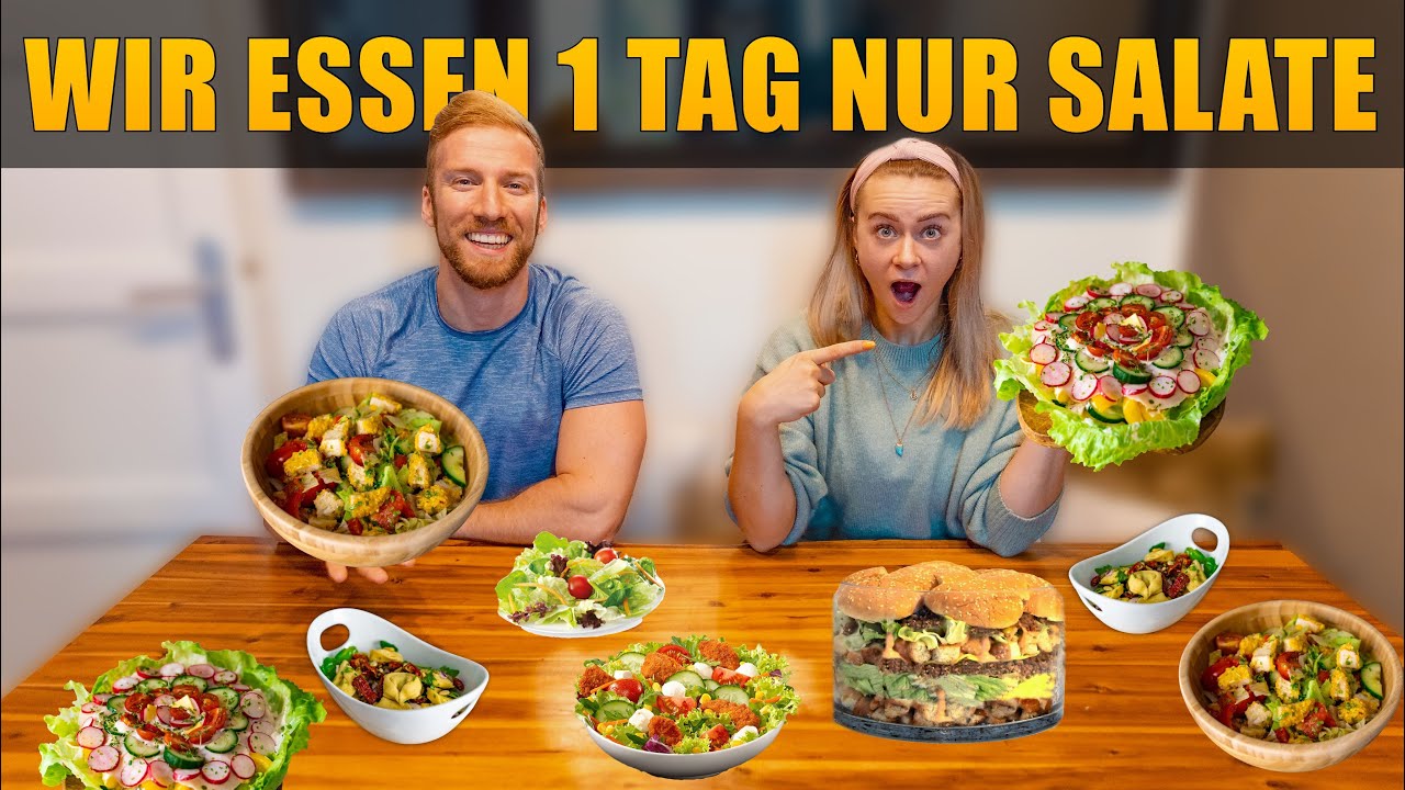 NUR SALATE ESSEN FÜR 24 STUNDEN (WERDEN WIR SATT ?) | TEAM TAPIA