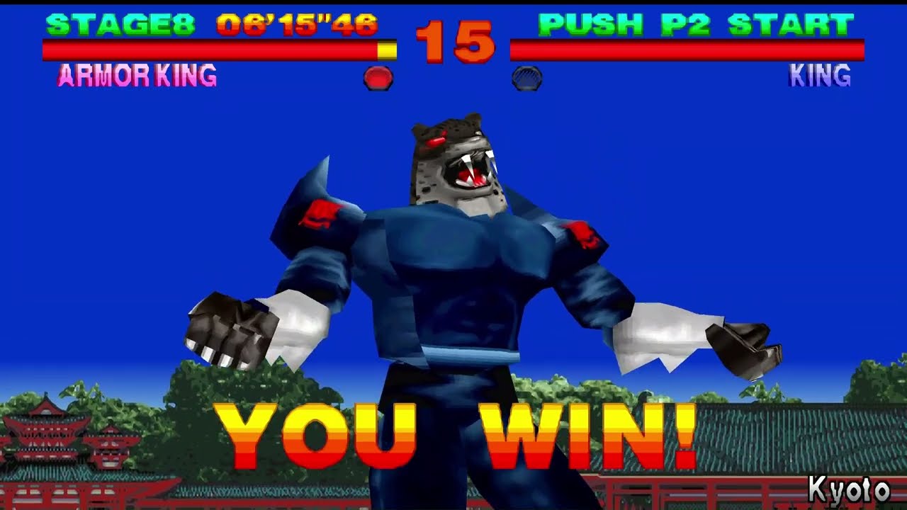 Tekken 1- Armor King Oynanış ve Bitiş Hikayesi (PS1)(4K)