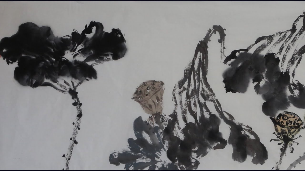 Traditional Chinese lotus painting – the artwork 