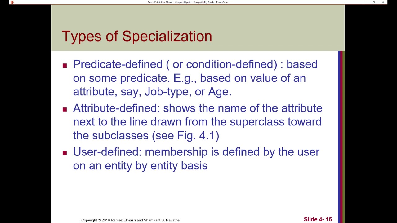The Enhanced Entity Relationship Model