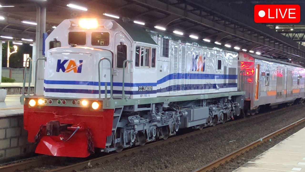 🔴 PERDANA LOKOMOTIF CC 204 LIVERY WNB KE JAKARTA !! Hunting Kereta Datang Berangkat Stasiun Jakarta